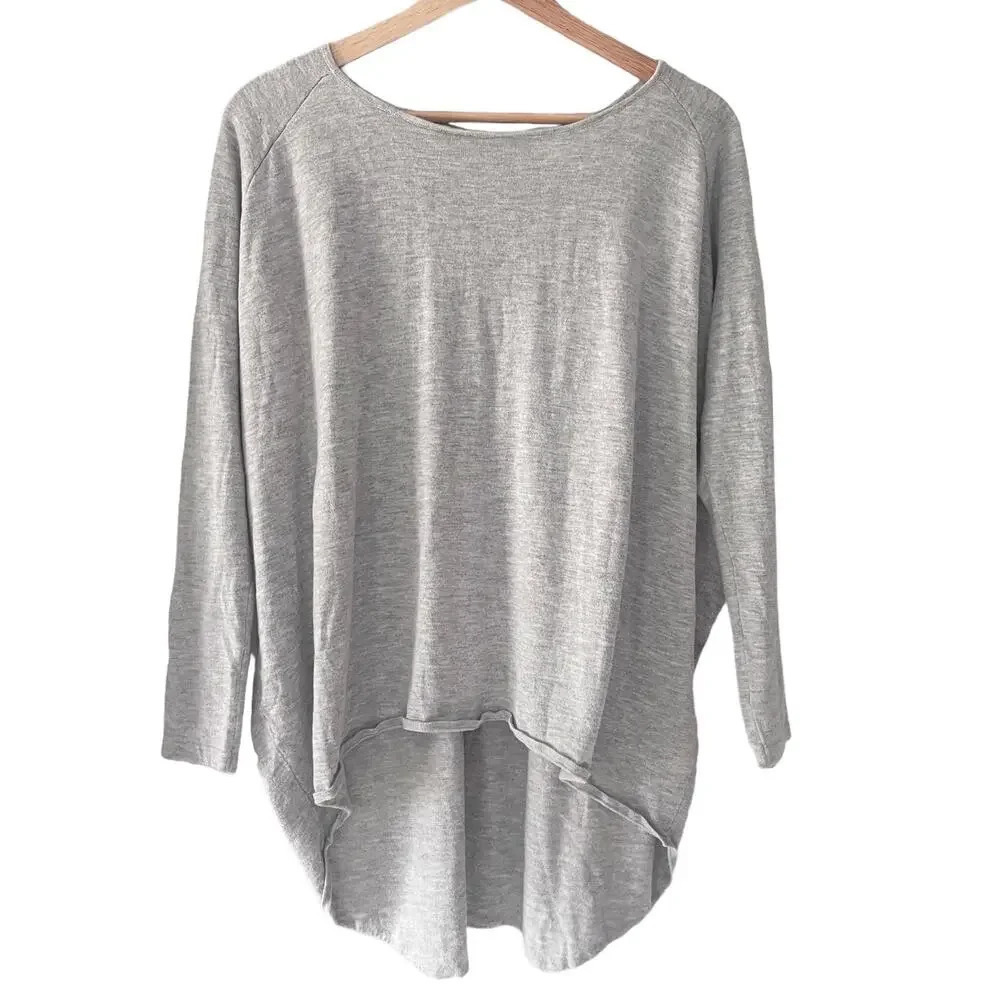 NEW Whisper by Brodie Button Back Dolman Long Sleeve Sweater Tunic Top Size S